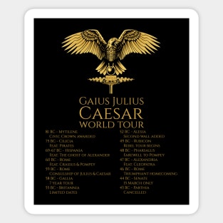 Gaius Julius Caesar World Tour - Ancient Roman History - Legionary Eagle Sticker